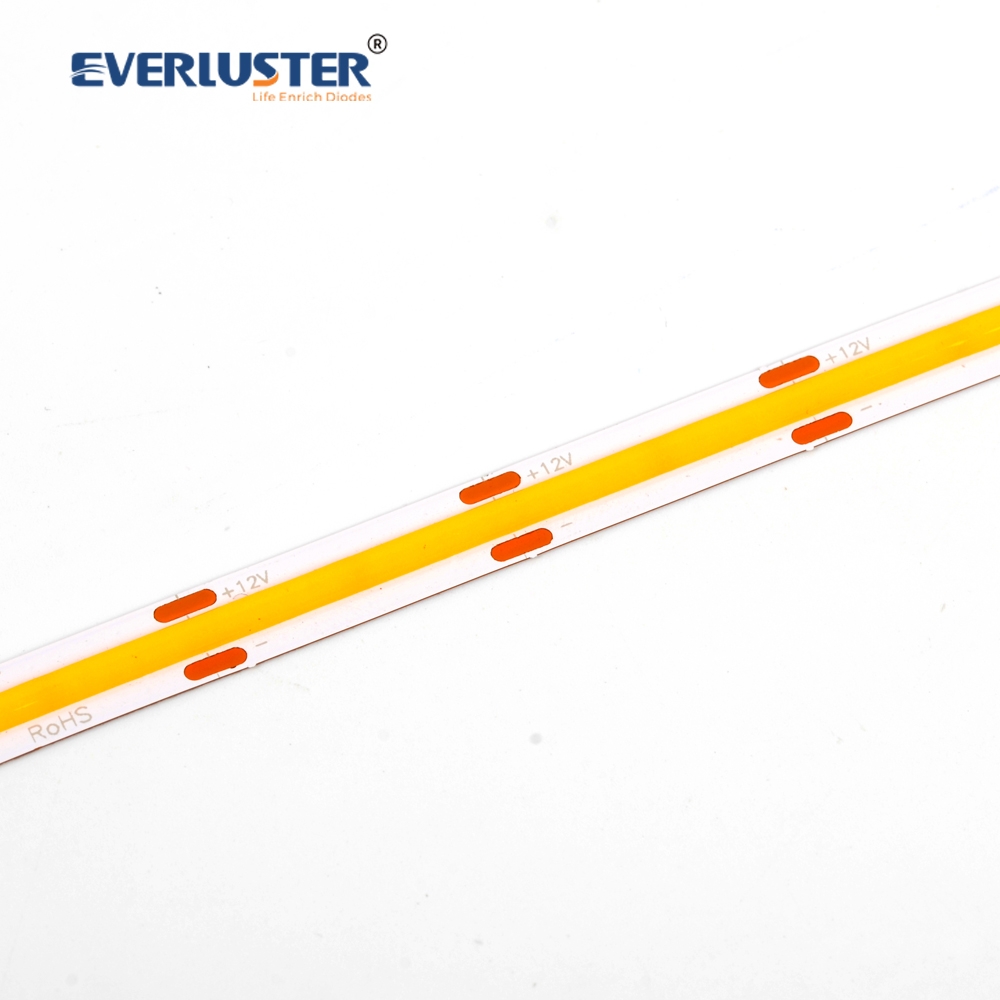 12 / 24V grüner Bernstein-orangefarbener COB-Streifen 8mm oder 10mm